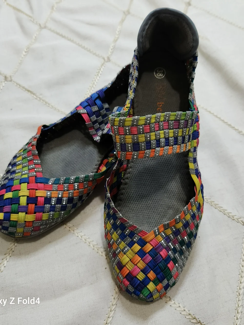 Bernie Mev Cuddly Woven Mary Jane Sneakers Rainbow Multi Size 38‎ (US 7.5-8) ​